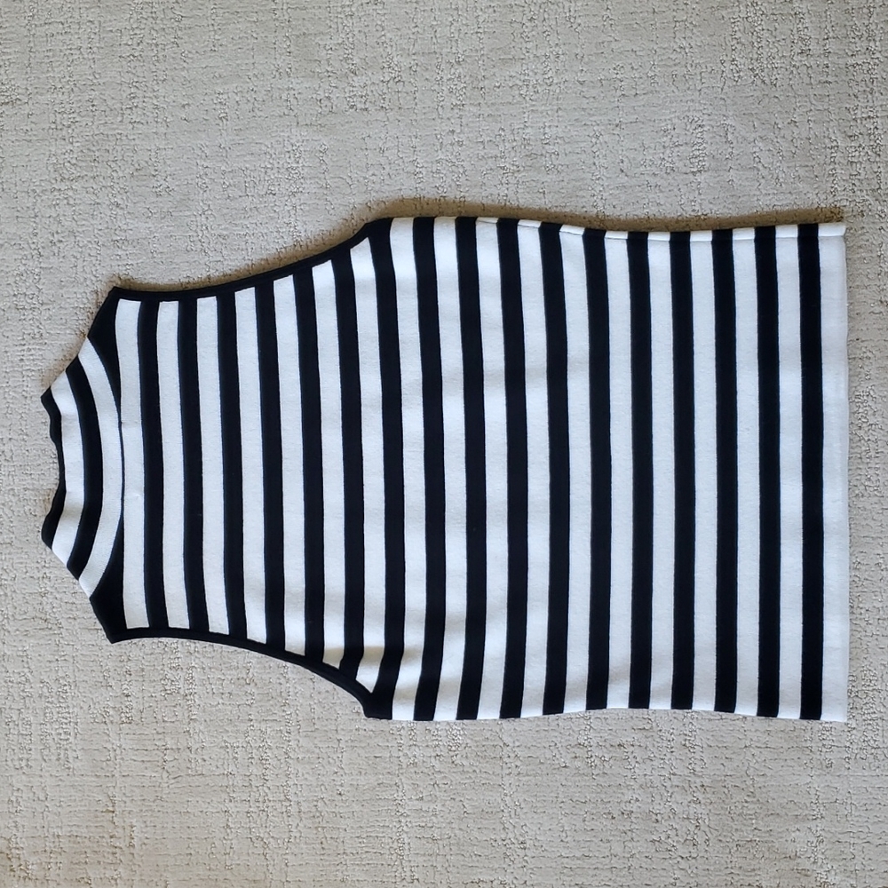 Milly High-Neck Striped Tank Top - Picture 5 of 6